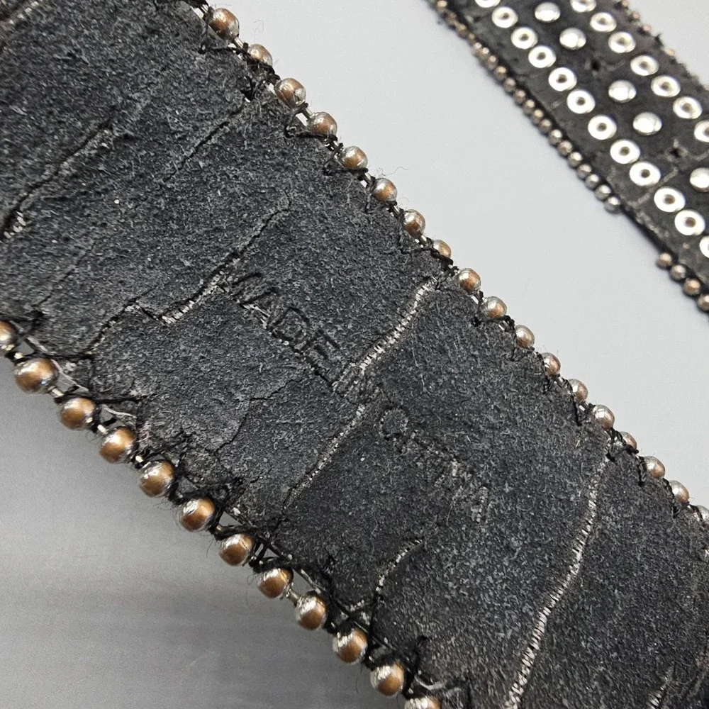 Vintage Western Embellished Rhinestone Black  Y2K  Beaded Punk Grunge Size 34